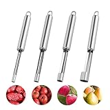 4 PCS Apfelentkerner Apfelausstecher, Apfelstecher, Kerngehäuse Ausstecher Apfel, Apfel Entkerner, für äpfel Und Birnen,Peeling Weißdorn Rotes Datum Kirsche