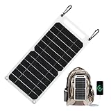 YOUNICE 6W Tragbares Solarladegerät Wasserdicht Solarpanel mit 5V USB Solar Handy Ladegerät für Outdoor Camping Smartphone Tablet Powerbank Kamera