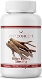 Vitaconcept | Roter Panax Ginseng Extrakt 600 mg (20% Ginsenoside) | echter koreanischer Ginseng | vegan | 120 Kapseln | laborgeprüft