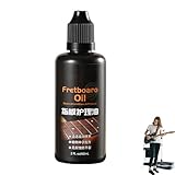 Gitarrenpflege Zitronenöl,Multifunktionales Griffbrett-Reinigungsöl-Set,Griffbrett-Ölreiniger,Gitarren-Griffbrett-Pflegeöl,Geeignet für Erhu,Gitarre,Violine,Ukulele,60ml