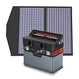 ALLPOWERS S300 Tragbarer Powerstation mit 1x 100W Solarpanel, 288Wh / 78000mAh Mobile Stromversorgung Generatoren 300W Batterie Mobiler Stromspeicher für Garten Party Reise Camping Wohnmobil Notfall