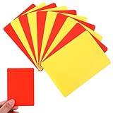 LXUEJIE 10 Stück Fußball Schiedsrichter Karte, PVC Schiedsrichterkarten Gelbe und Rote Karte Sport Fußball Schiedsrichter-Karten-Set Schiedsrichter-Tool für den Wettbewerb