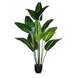 PASCH® Bananenbaum Kunstpflanze groß (160 cm) - Langlebig & Naturgetreu | Kunstpflanzen groß | Künstliche Pflanzen | Palme künstlich | Künstliche Palme | Kunstbaum für natürliches Ambiente