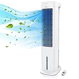 Brandson - Luftkühler mit Wasserkühlung - 5-in-1 - Verdunstungskühler, Luftbefeuchter, Ventilator & Luftreiniger, mobile Klimaanlage ohne Abluftschlauch - Preisträger 2025 - leise - 5L Wassertank