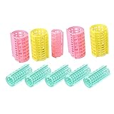 NIYANGLE 36 Stück Teiliges Kunststoff Haarwickler mit Verschiedenen Durchmessern Selbstgreifende Lockenwickler für Frauen Einfach Anzuwenden Schonend für Haare für Zuhause und Vielseitig