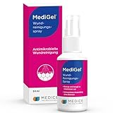 MediGel Wundreinigungsspray 50 ml entfernt sorgfältig Schmutz & Mikroorganismen ohne Brennen - der Infektion einen Schritt voraus
