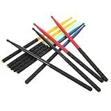 BESPORTBLE 5Paare Rutschfeste Trommelstöcke Langlebige Schlagzeug Sticks für Erwachsene für Drums Percussion Zubehör in Bunten Farben