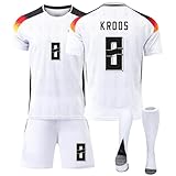 Coolsterster Trikot Fussball Jungen 24/25 Neue Saison Hause/Auswärts Fußball Trikots Fussball Trainingsanzug Sportshirt Herren/Junge Fussball Trikot Jungen T-Shirt Shorts and Socks Kit(#008,M)