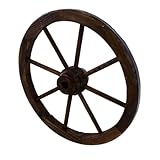 Nexos Holzrad Wagenrad Dekorad Holz Wagen Deko Rad mm rot braun Gartendeko (500 mm)