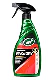 Turtle Wax 52876 Wax It Dry Autowachs-Spray – 500 ml, einfache Ein-Schritt-Anwendung für Glanz & Schutz, Carnauba- & Polymer-Formel, wasserabweisend, streifenfrei, hochglänzendes Finish