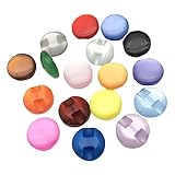 HOMSFOU 100Stück Bonbonfarbene Perlenknöpfe Runde Handgemachte Knöpfe für DIY Nähprojekte Strickjacken Scrapbooking und Bastelarbeiten Zufällige Farben Glatte Oberfläche