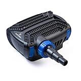 BluFlow 5.200 - Teichpumpe - 5.200 L/h - 40 Watt - Energiesparende Filterpumpe Teich Aussen - Gartenteichpumpen Wasserpumpe Fischteich Springbrunnen Bachlaufpumpe & Wasserfall Pumpe