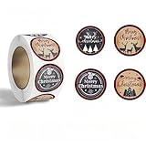 2500 Stück Selbstklebende Weihnachtsaufkleber – Deko Etiketten, Geschenksticker, Siegelaufkleber, Weihnachtssticker und Party Sticker für festliche Anlässe und Geschenkverpackungen (A, 25mm)