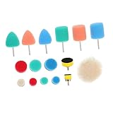 Cabilock 16Stücke Teiliges Polierpad Kit für Bohrmaschinen Auto Polieraufsätze zur Effektiven Entfernung von Kratzern Oberflächenverbesserung Vielseitig für Auto Möbel