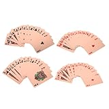 VANZACK 1Satz wasserdichte Pokerspielkarten Deck Goldene Folie Rosé Kariert Partys Zuhause und Club für Interaktive Spiele und
