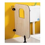 XILYZMO Hocktoilette Paravent Trennwand, Bodenmontiert Urinal Schallwand, Herrentoilette Privatsphäre Bildschirm, Holz Trennwand Toilette Partition Mit Zubehör Für Schulen (Farbe : A, Größe : 60x30c