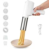 Elektrische Nudelmaschine,Automatische Handheld Noodle Maker,Kitchenaid für den Haushalt,2000mAh Multifunktionale Nudelmaschine mit 5 Pressformen