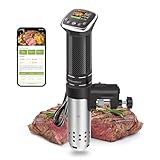 KitchenBoss Sous Vide Stick Garer：WiFi Präzisionskocher App-Steuerung Sous Vide Stab 1100W Zirkulation 40℃-90℃ Temperaturbereich IPX7 Wasserdicht TFT Touch Display Ultra-leise Tauchzirkulator