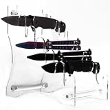 Whrcy Cutter-Displayhalter, Cutter-Aufbewahrungsständer - Acrylschneider-Sammlungsständerhalter,Hält 6 Ausstecher, transparenter Ausstecher-Sammlungsständer, Halter für Klappschneider, Steakschneider,