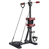 JMOZHCD Pedaltrainer Heimtrainer mit 4 Hanteln und Torsionsplatten, verstellbares Fitnessfahrrad für das Rehabilitationstraining für Senioren