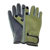Winterfest, Winddicht warm, mit Touchscreen-Thermofunktion, ideal für Wandern, Radfahren Skifahren, Unisex (Green, XL)