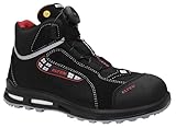 ELTEN Sicherheitsschuhe Sander XXT Pro BOA ESD S3S, Damen und Herren, Textil, Kunststoffkappe (Leichter als Stahlkappe), leicht, sportlich 42, Schwarz-Rot