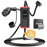 Alxum Ladekabel Elektroauto Typ 2 Schuko-3,68 kW,16A Typ 2 ladekabel schuko 5M EV Ladegerät mit LED-Kontrollleuchte,e Auto ladekabel typ 2 schuko für i3, e-Up, ID.3,ID.4,Zoe,fortwo, KonaLeon,e-tron
