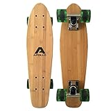 Apollo Fancy Skateboard, Vintage Mini Cruiser | Komplett, 22.5inch | Mini-Board mit Holz Deck | Mini Skateboard mit und ohne LED Wheels | Skateboard Kinder ab 8 Jahre Altersempfehlung