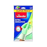 VILEDA Guanti Handschuhe Extra Sensation L. 146076, Legierter Stahl, grün, L (1er Pack), 2