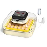 Chalixion Brutautomat Vollautomatisch für 30 Eier, Inkubator mit automatischem Eierwender und Feuchtigkeitskontrolle, Temperaturanzeige, Brutkasten Hühner, Wachteln und Enten, Eierdurchleuchter