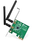 TP-Link 300 Mbps Wireless N PCI Express Adapter, PCIe Network Interface Card for Desktop, Low-Profile Bracket Included, Supports Windows 10/8.1/8/7 & Linux,Black (TL-WN881ND)