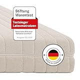 allnatura Naturlatex-Matratze Sanastar-Comfort - Testsieger Stiftung Warentest 3/2022-90x200 cm, Medium (H2), Höhe: 16 cm - 7-Zonen-Stützsystem - In Deutschland hergestellt mit 100% Naturkautschuk