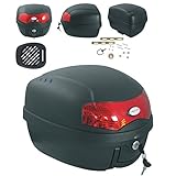 Motorrad Roller Top Case 28 Lt anpassungsfähig Befestigungsplatte Matt Schwarz