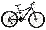 Bounty Full Suspension Mountainbike - 18 Gang Shimano Schaltung, Zoom Federgabeln, Scheibenbremsen, Leichtmetallfelgen - Fahrräder für Männer