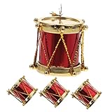 Supvox Miniatur-Schlagzeug Für Puppenhaus 4-teiliges Mini-Schlagzeug-Spielzeug Realistisch Und Detailliert Für Die Raumdekoration