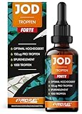 Jod Tropfen FORTE 1000x mit 150 µg Jod pro Tropfen - optimal hochdosiert - nur 1 Tropfen am Tag - bioverfügbares Jod aus Kaliumjodid - alkoholfrei & vegan - laborgeprüft mit Zertifikat