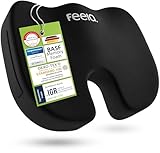 feela.® Orthopädisches Sitzkissen [3 Härtegrade] - Ergonomisches Sitzkissen für Bürostuhl & Co - Wirkt Schmerzreduzierend, Erhöht Sitzkomfort, Fördert Durchblutung und Entlastet das Steißbein (Medium)