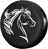 Reserveradabdeckung Tierisches Pferd Reifencover wasserdichte Ersatzradabdeckung Uv Aufbewahrungstasche, Für Auto, Wohnmobile, 14 15 16 17 Zoll, Autoradzubehör Reifenabdeckung Wasserdicht Staubdicht