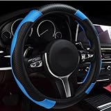 SXXTS Lenkradhülle für VW Passat B7 2010-2014, Auto Lenkradbezug Anti Rutsch Langlebig Lenkradschoner Lenkrad Abdeckung Auto Zubehör,Blue