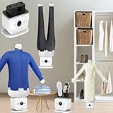 ZyKnaurral Hosenbügler: Digitale 3in1-Bügelpuppe mit Hosen- & Schuhaufsatz, 1400 Watt (Bügler, Schuhtrockner, Hemden für Herren) mit 4 Gewichtsclips, 60 Min Timer und Digitalanzeige B