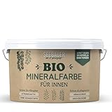 SEEBAUER diy Bio-Mineralfarbe Weiß für Innen 5L - Antibakterielle, umweltfreundliche Silikatfarbe für Allergiker - Atmungsaktive, abwaschbare Innenfarbe mit hoher Deckkraft