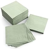 Spiareal Servietten, 3-lagig, gefaltet, 12,7 x 12,7 cm, Einweg-Papier für Hochzeit, Braut, Geburtstag, Party, Abendessen, 100 Stück