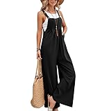 SaiDeng Damen Latzhose – Oversize Baggy Jumpsuit, Bequeme Trägerhose, Loose Fit Overall, Casual Sommerhose mit Trägern