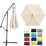 Ersatzüberdachung für Terrassenschirm, 2 m, 2,7 m, 3 m, Sonnenschirm für 6/8 Arme, Freischwinger und Balkonschirm, strapazierfähiges und UV-beständiges Gewebe