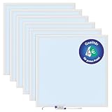 LED Panel 62x62-6er Pack LED Deckenpanel Tageslicht 6500K 4000lm Deckenleuchte Rasterdecke Einbauleuchte Deckenlampe Einbau Platten Rasterlampe (Kaltweiß)