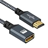 Twozoh HDMI Verlängerungskabel 0,5M, HDMI Stecker auf HDMI Buchse Verlängerung Kabel, HDMI ExtensionTV Stick Adapterkabel mit PS4, PS3, Xbox, 3D/4K