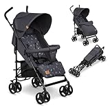 LIONELO Elia Buggy Klein Zusammenklappbar Kinderwagen Bis 15 Kg, Rücken Und Fußstützenverstellung Hinterradbremse, Moskitonetz, Beinwärmer, Einkaufskorb