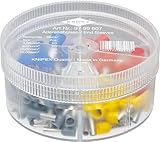 KNIPEX Sortimentsboxen mit 100 isolierten Aderendhülsen 4-teilig, 97 99 907