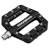 ROCKBROS Fahrradpedale Nylon Composite Flatpedale 9/16 MTB Pedale 3 Bearing rutschfest Wasserdicht Anti-Staub