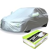 BEXITA Autoabdeckung Vollgarage Abdeckplane Auto Garage Staubdicht Winddicht Schneedicht UV-Schutz Outdoor Winter Car Cover Universal Fit für Fließheck Länge (bis zu 430cm)